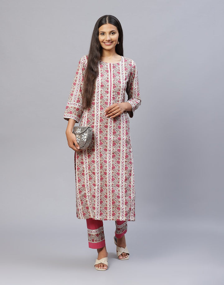 Cotton Printed Kurti Pant Set
