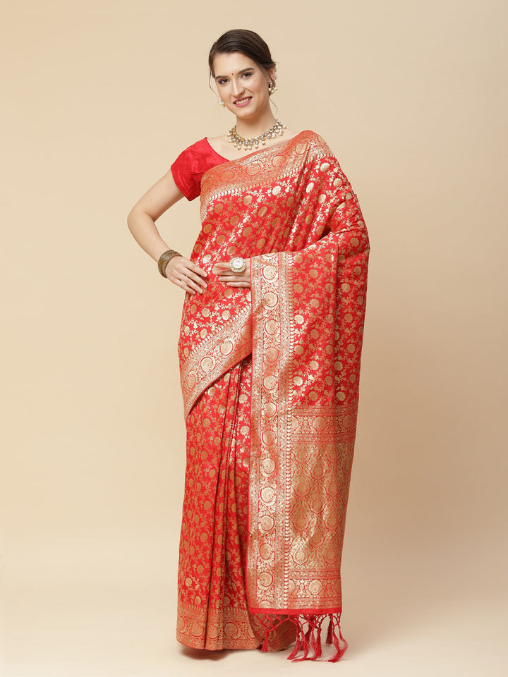 Zari Jaal Art Handloom Woven Saree