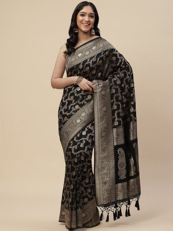 Zari Jaal Handloom Woven Saree