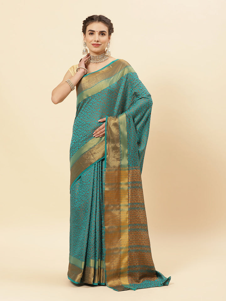 Art Handloom Saree With Jacquard Zari Border