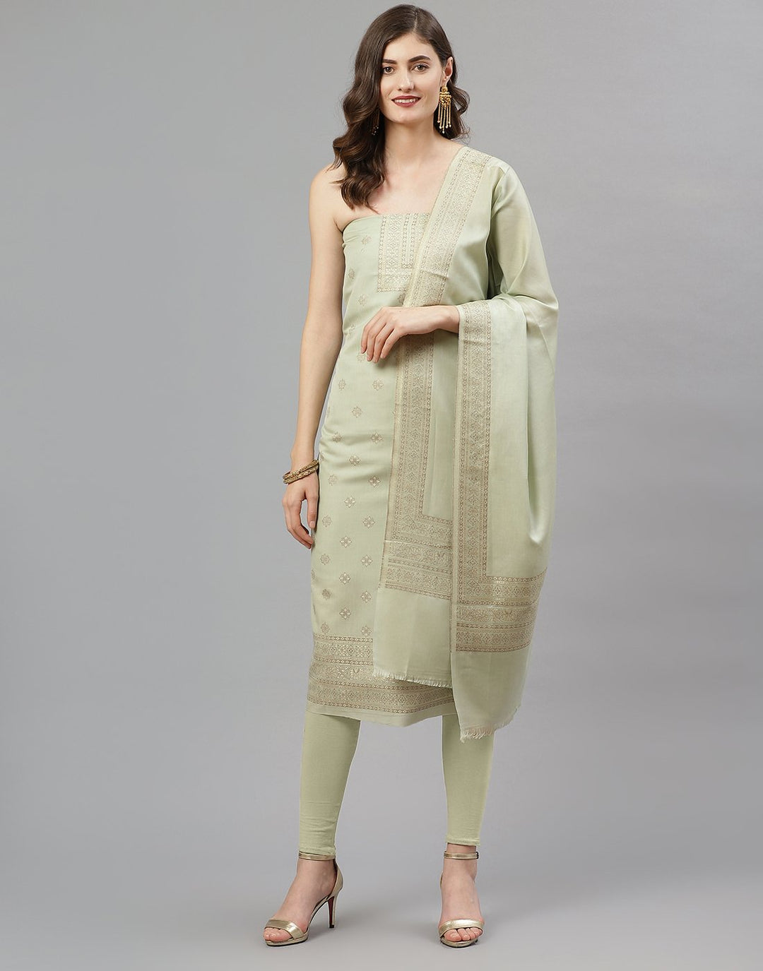 Cotton Embroidered Suit Piece