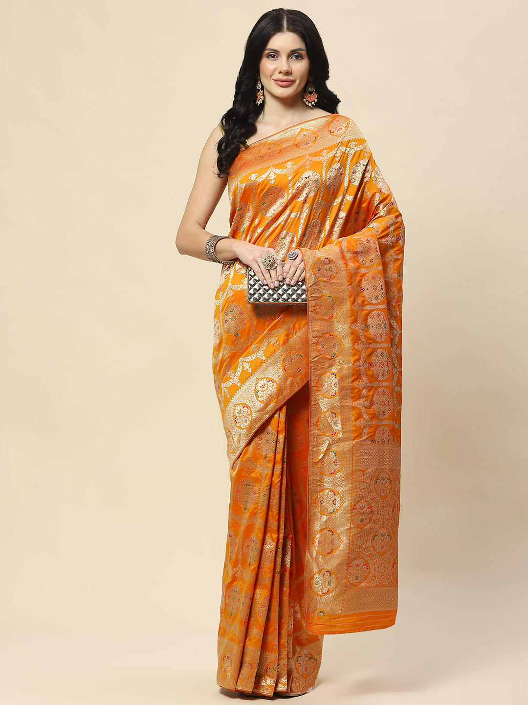 Zari Jaal Woven Art Silk Banarsi Saree