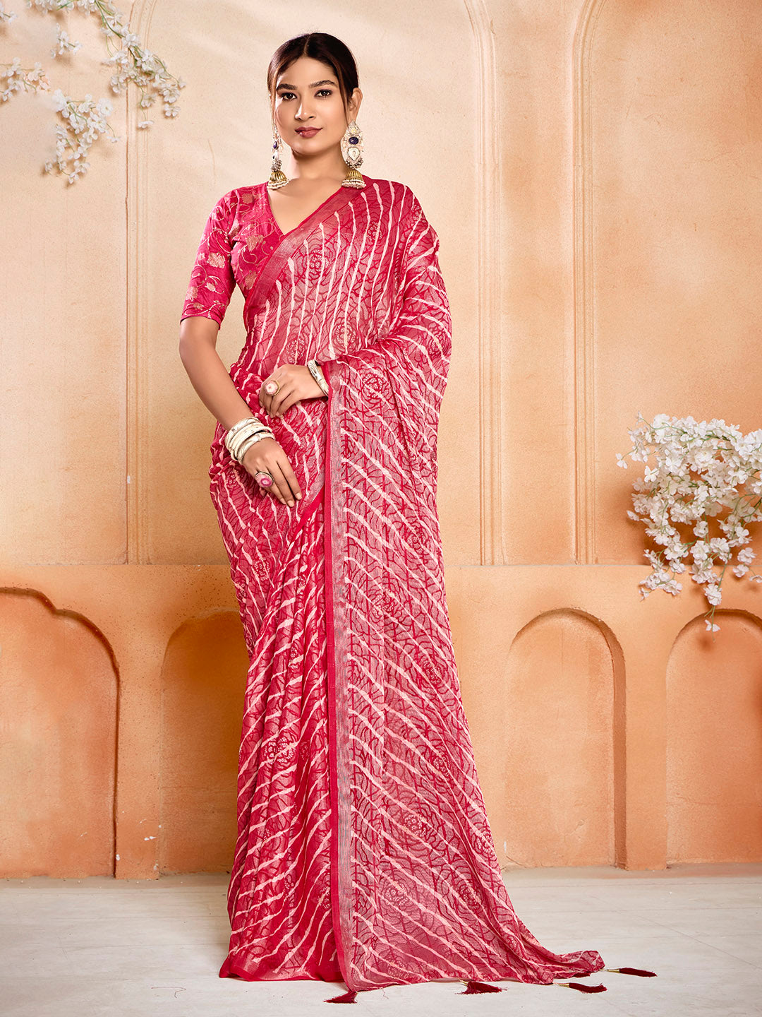 Digital Printed Chiffon Saree