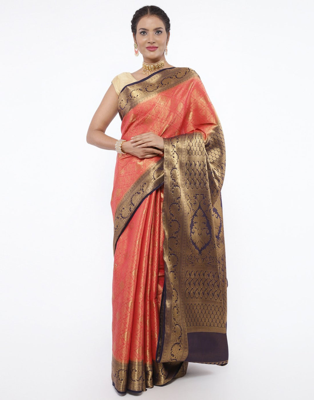 MBZ Meena Bazaar-Art Handloom Woven Saree