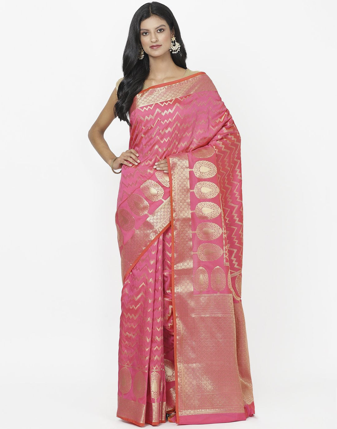 Rani Woven Banarasi Art Handloom Saree