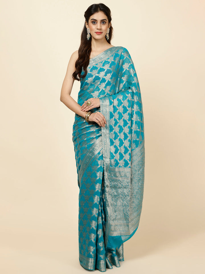 Zari Jaal Woven Chiffon Saree