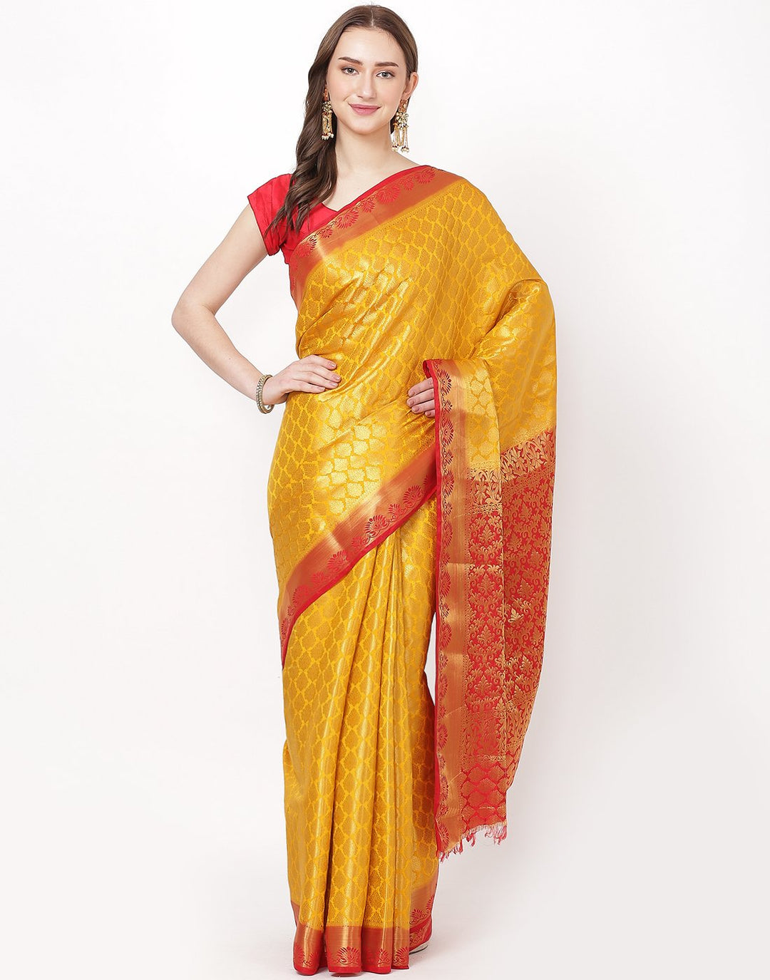 Mustard Art Handloom Saree