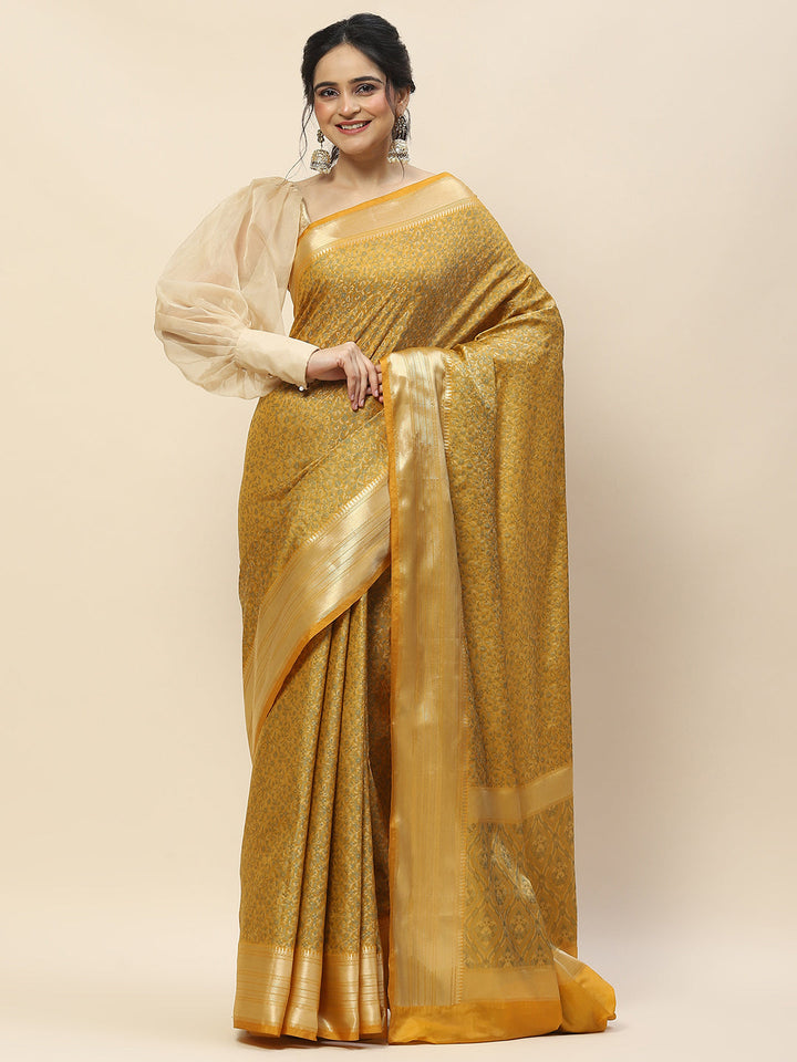 Resham Zari Border Woven Cotton Saree