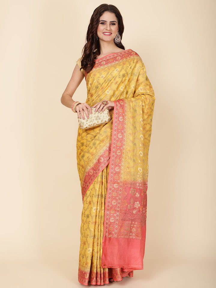 Resham Jaal Woven Tussar Saree
