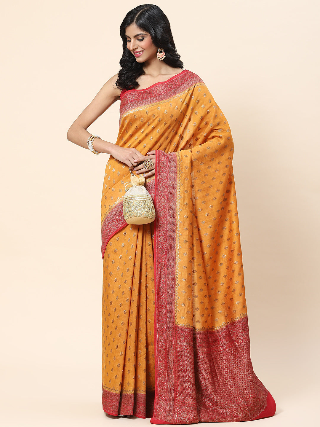 Antique Booti Banarasi Woven Saree