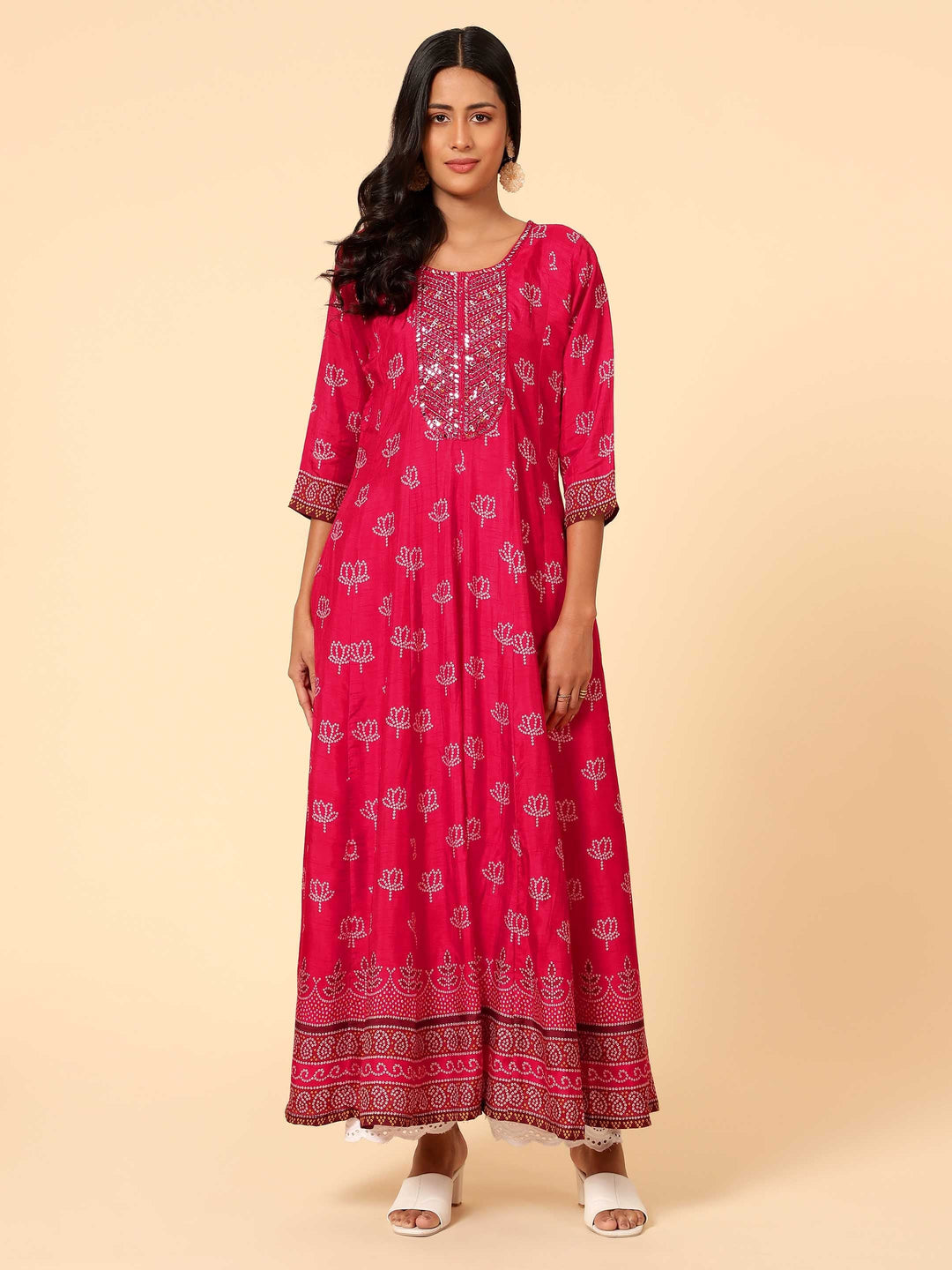 Floral Printed Handloom Kurta