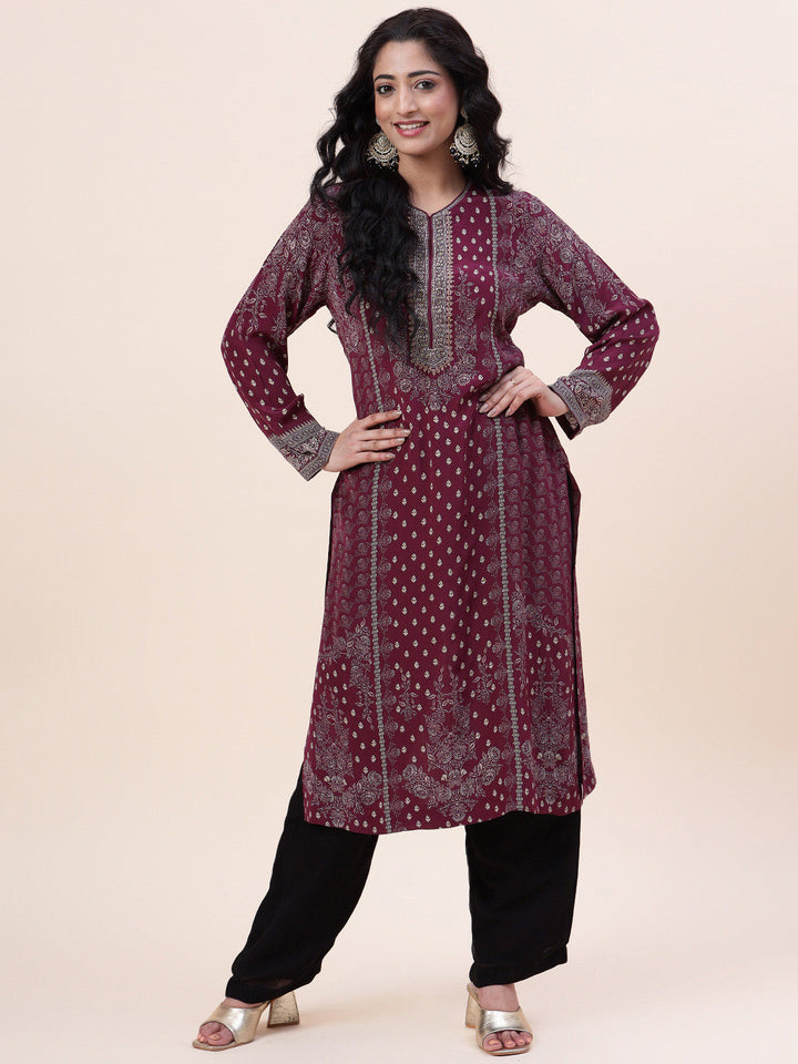 Digital Printed Crepe Kurta