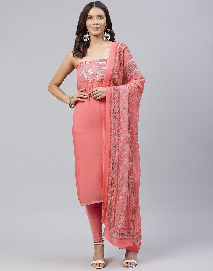 Muslin Embroidered Suit Piece