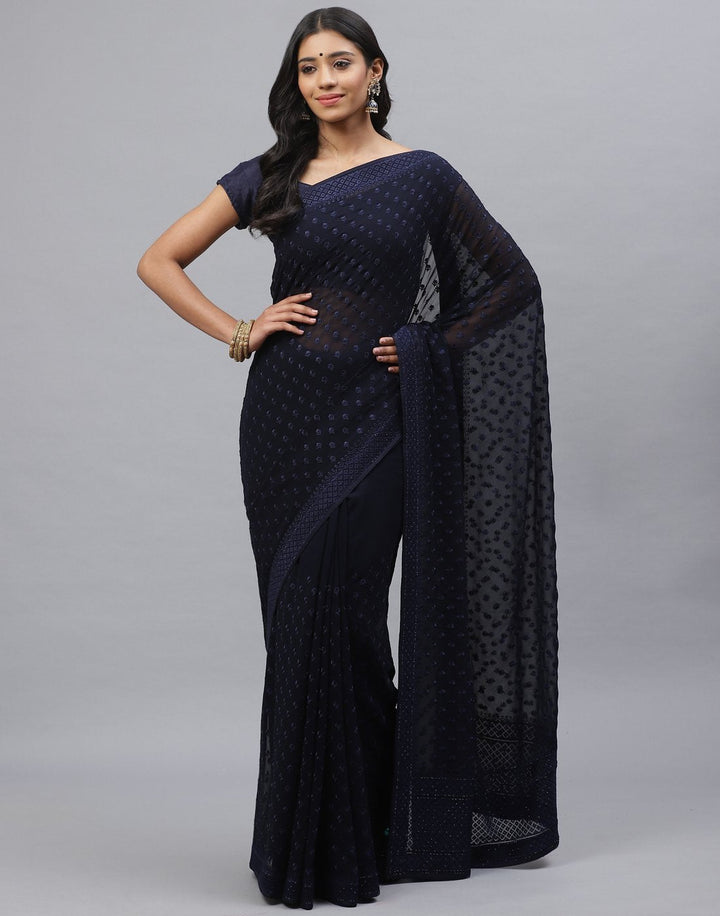 Art Georgette Embroidery Saree