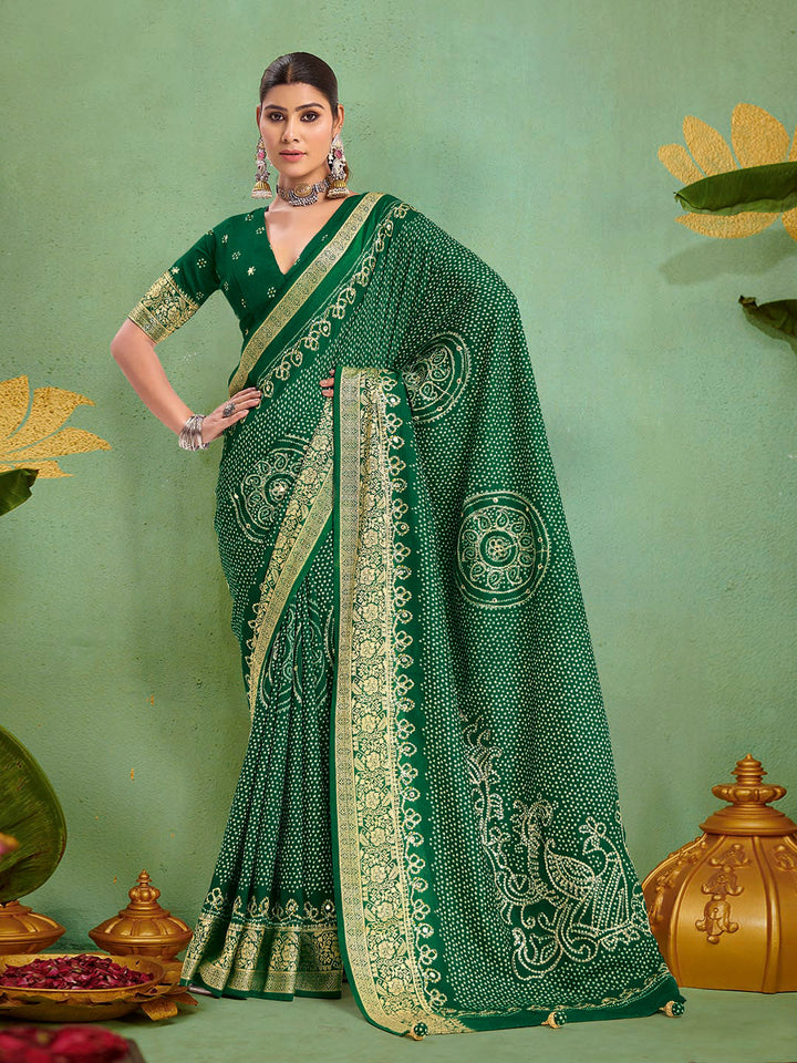 Digital Printed Art Silk Saree