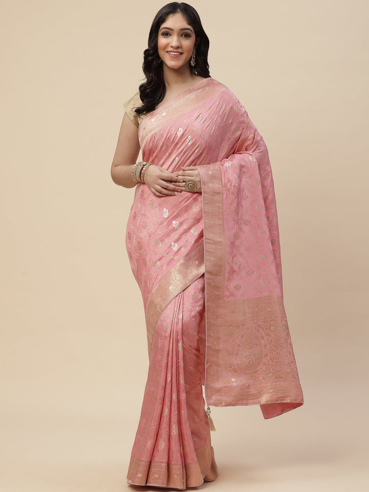Zari Jaal Handloom Woven Saree