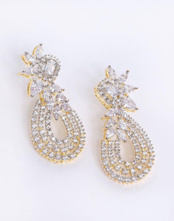 Beautiful Gold with White Earrings
