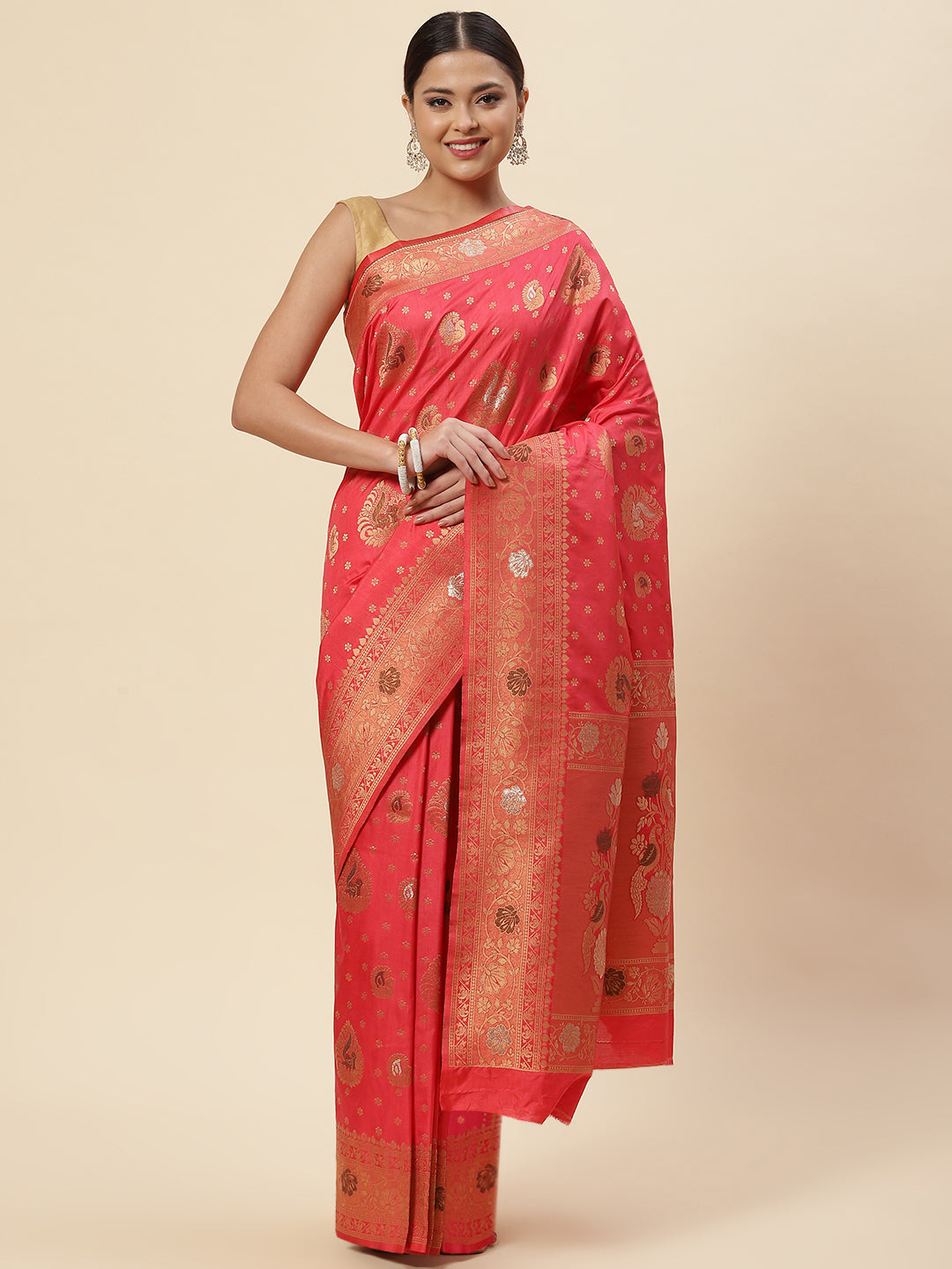 Zari Booti Handloom Woven Saree