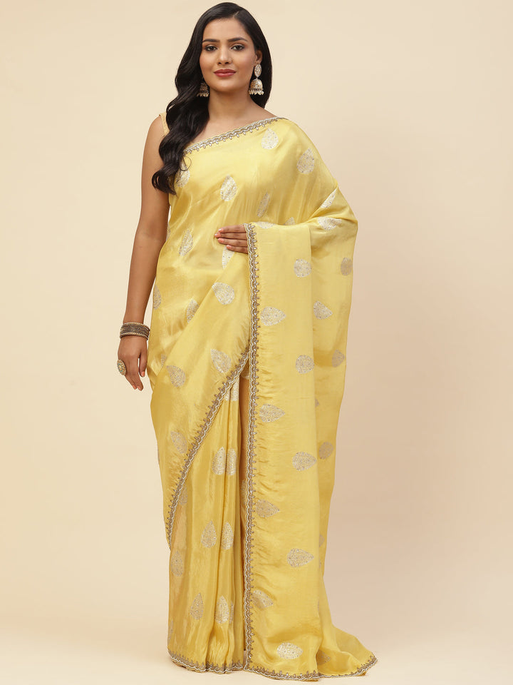 Woven Embroidered Banarasi Saree