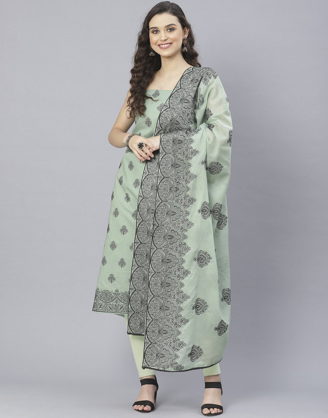 Cotton Embroidered Suit Set