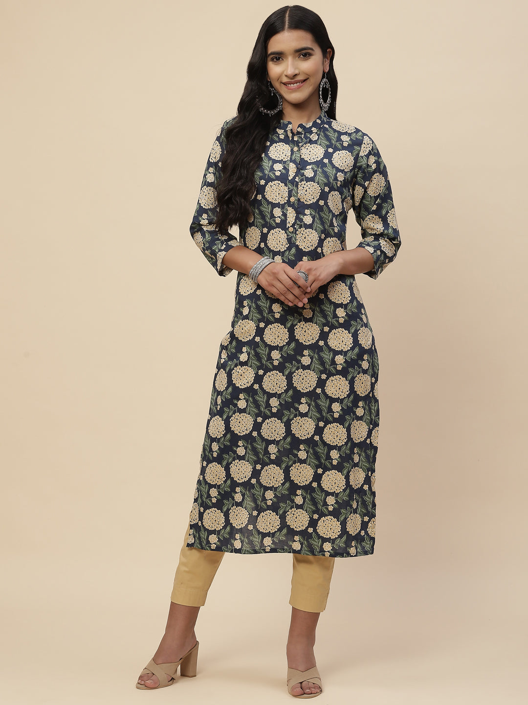 Floral Printed Cotton Kurta