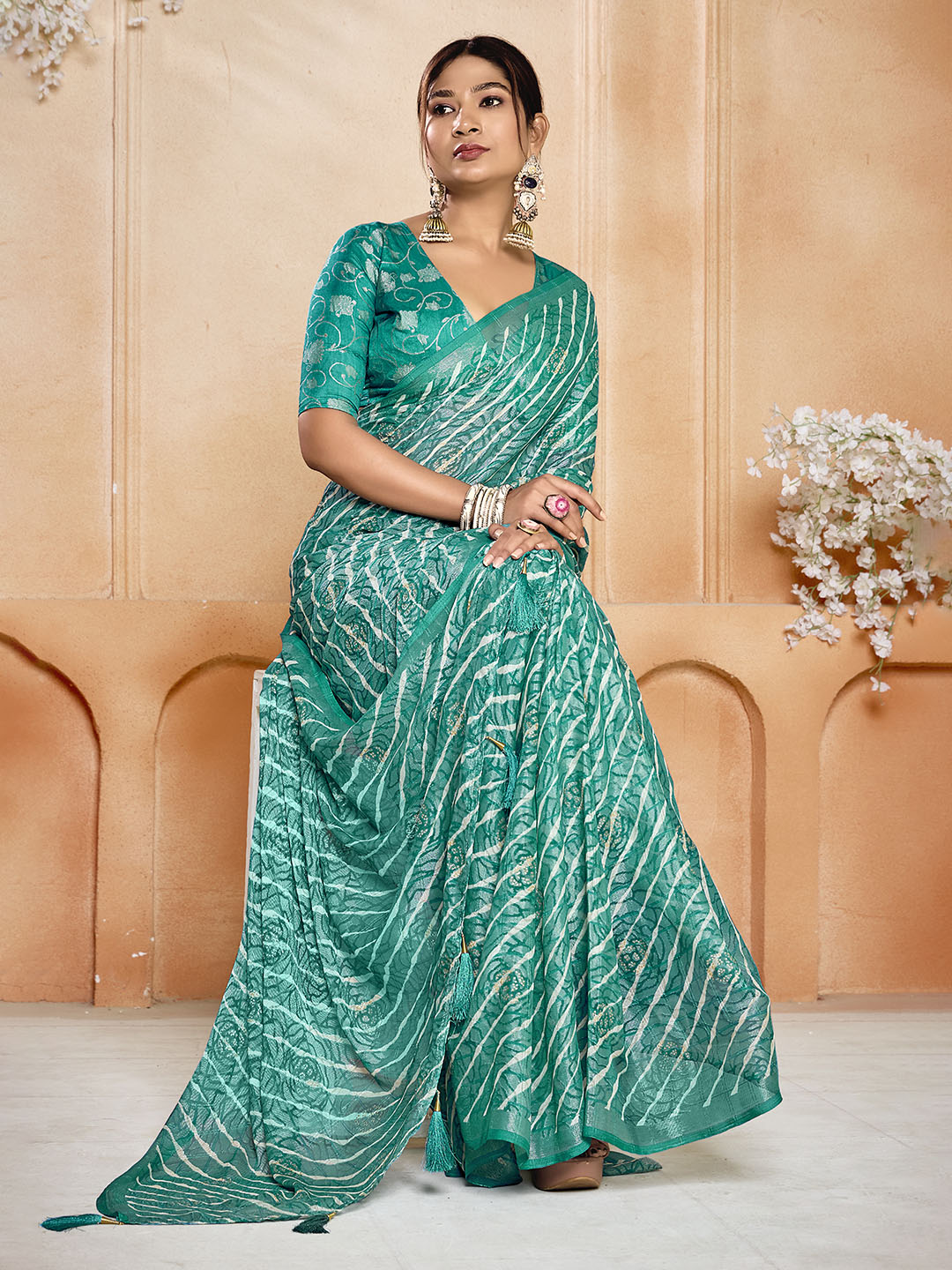Digital Printed Chiffon Saree