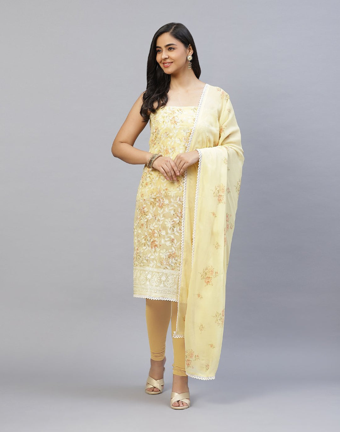 Embroidered Art Georgette Suit Piece