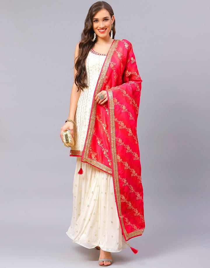 Cream Rani Salwar Kameez