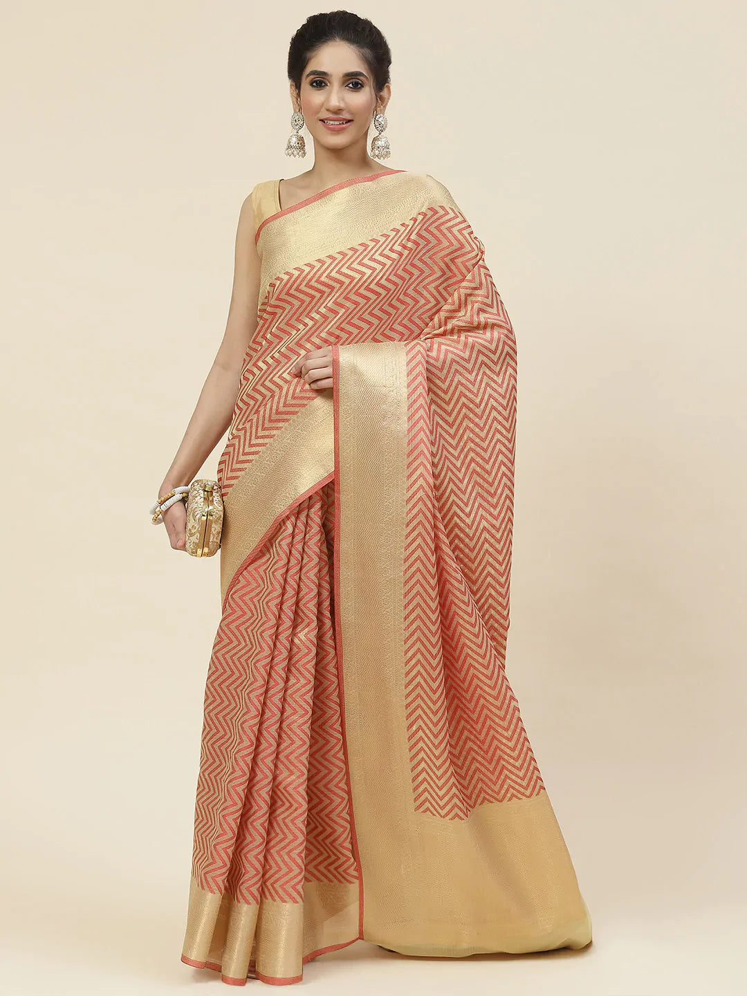 Zari Jaal Cotton Woven Saree