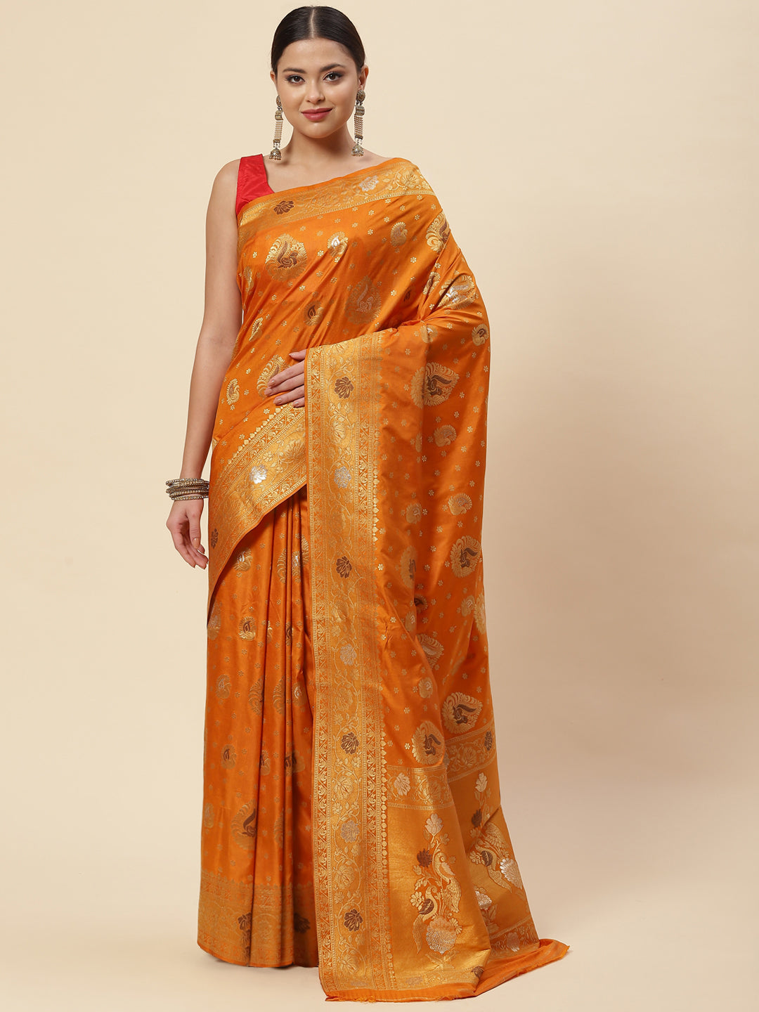 Zari Booti Handloom Woven Saree
