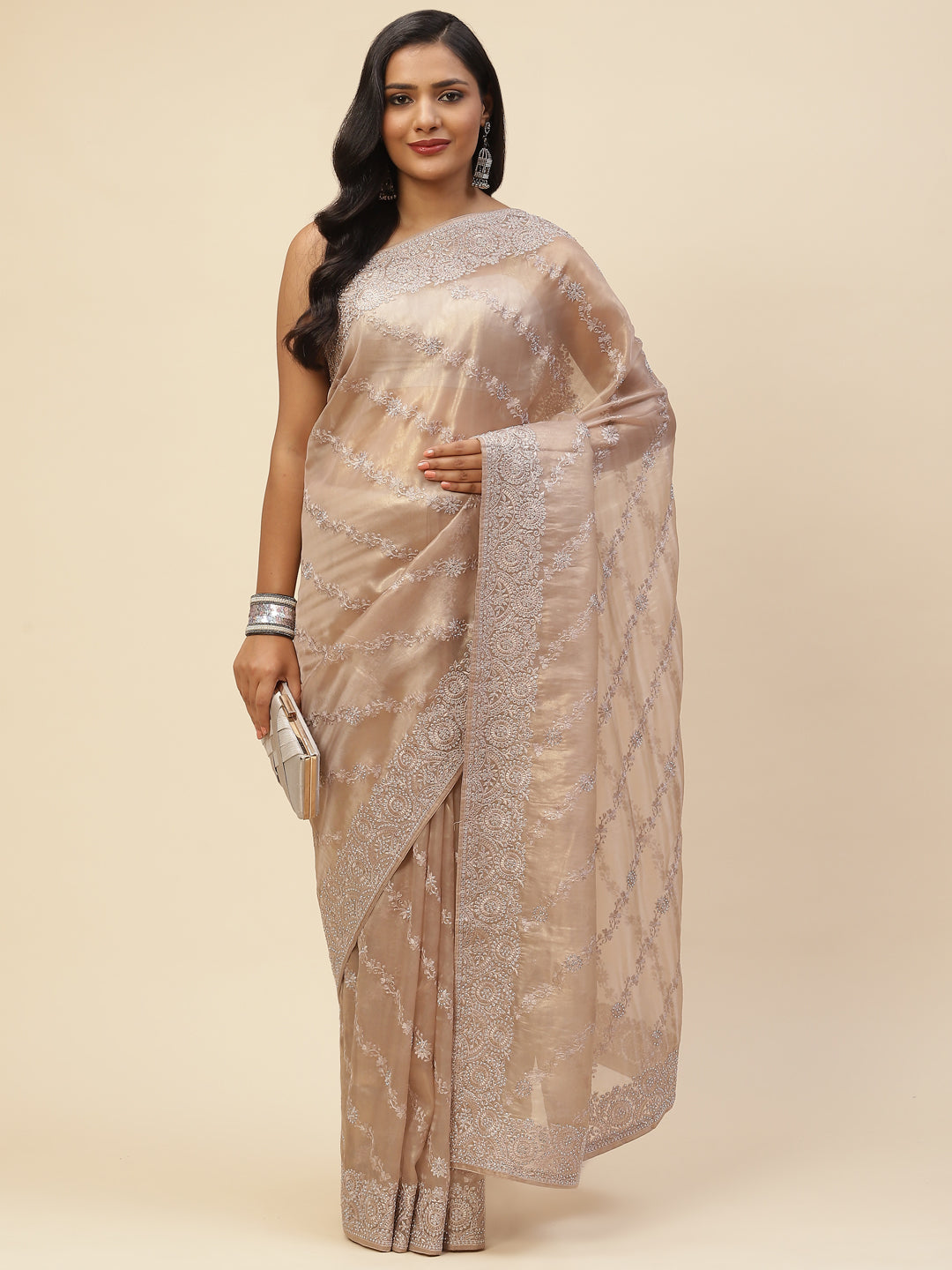 Stone Embroidered Banarasi Saree