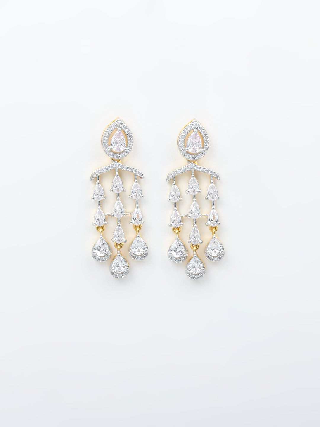 White Stones Drop &amp; Danglers Earrings