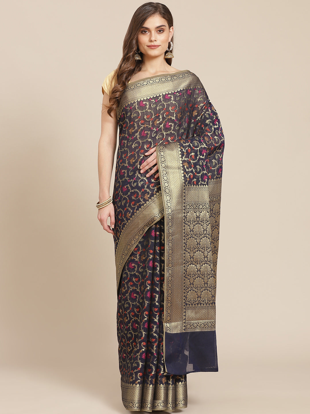 Cotton Saree with Zari Jaal
