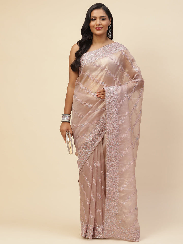 Stone Embroidered Banarasi Saree