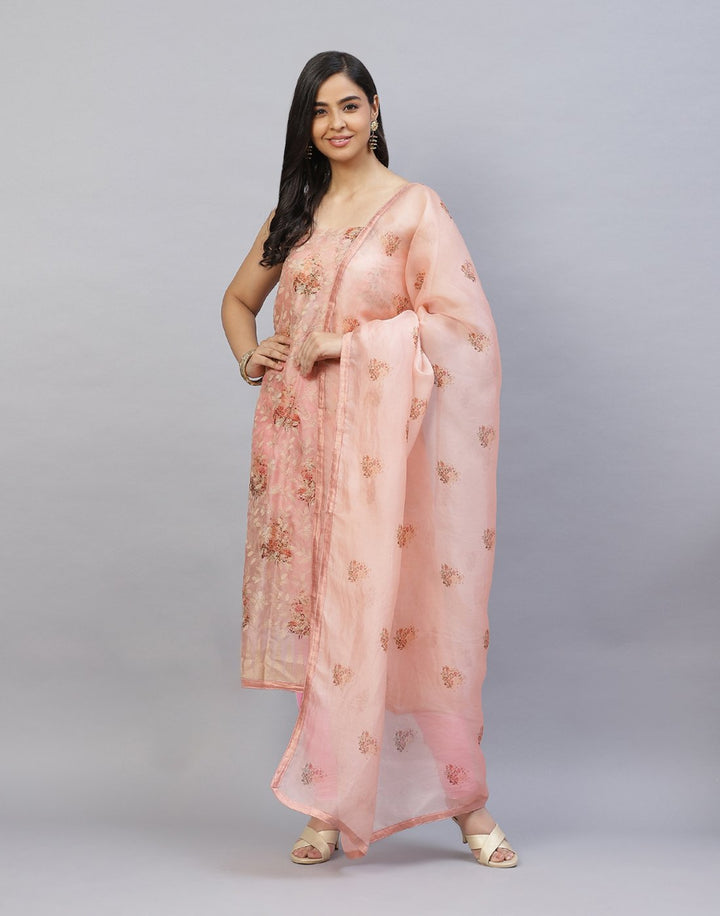 Printed Organza Kora Suit Piece