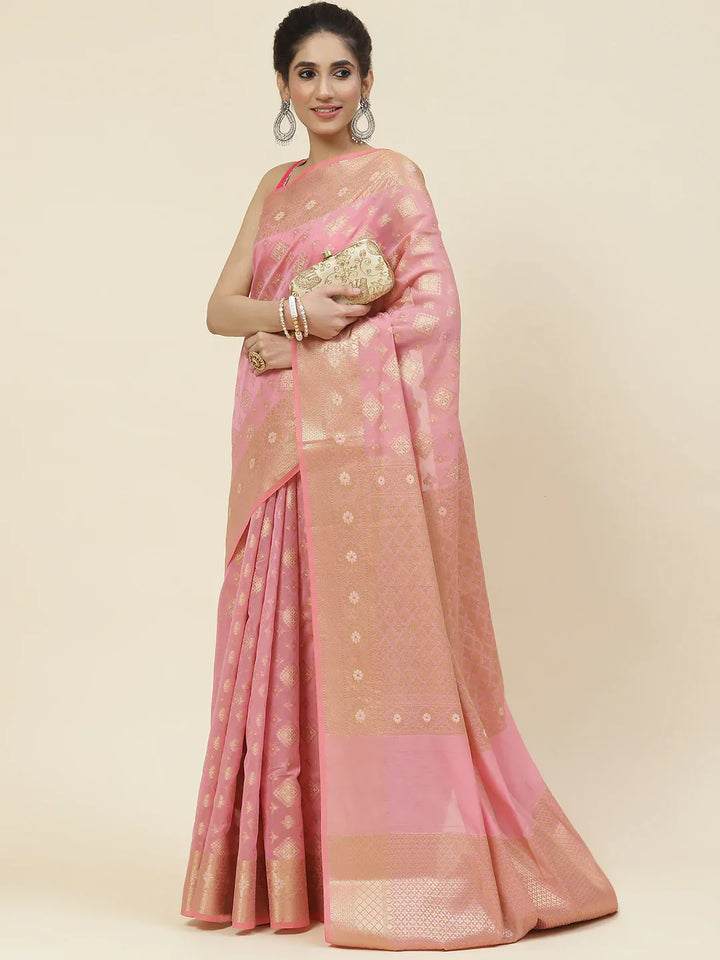Zari Booti Cotton Woven Saree
