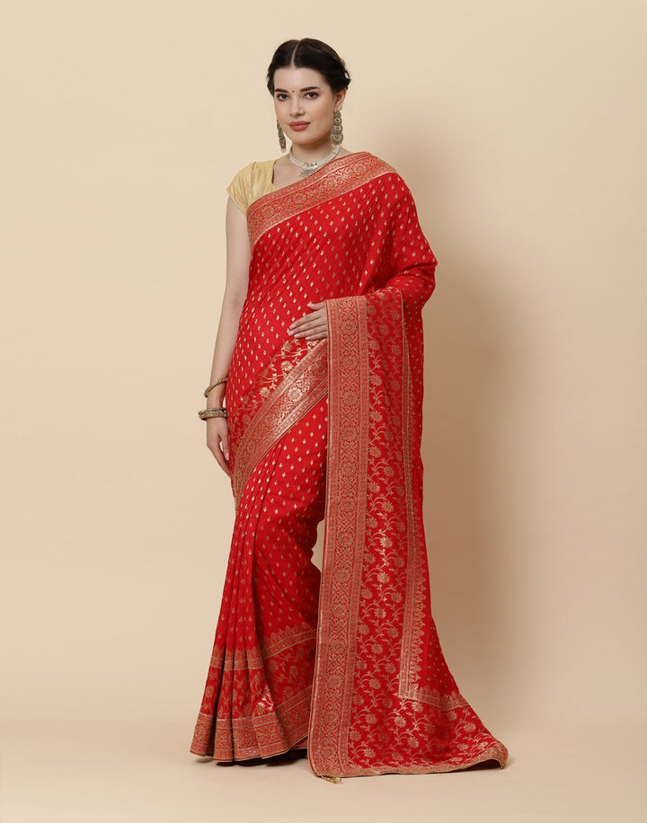 Woven Embroidered Banarasi Saree