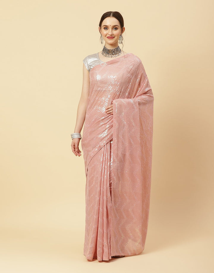 Sequence Embroidered Art Georgette Saree