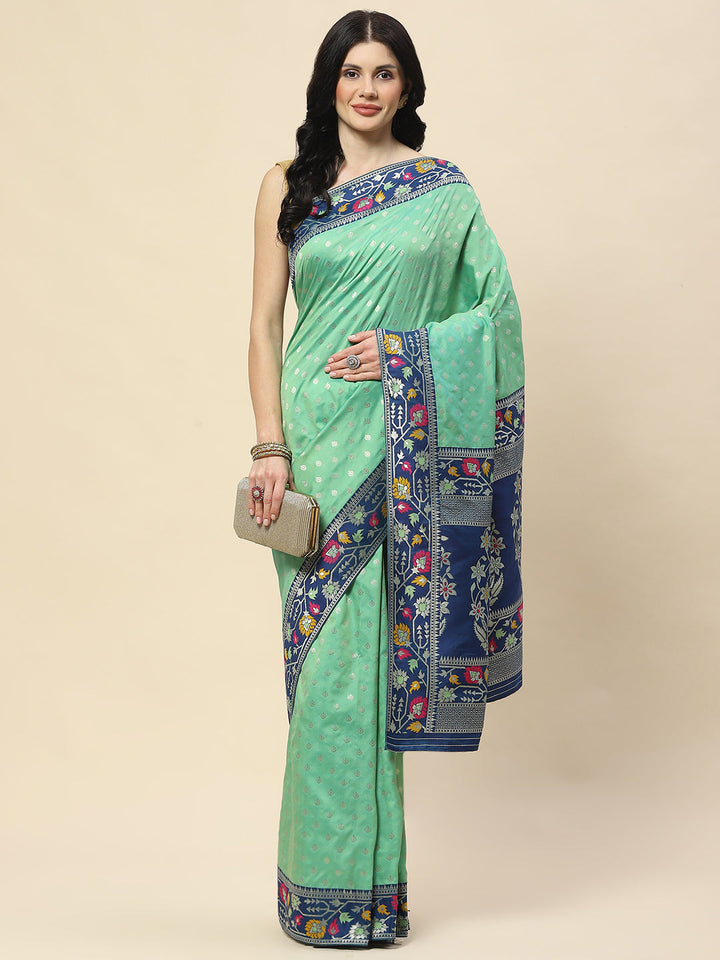 Zari Booti Woven Art Silk Banarsi Saree