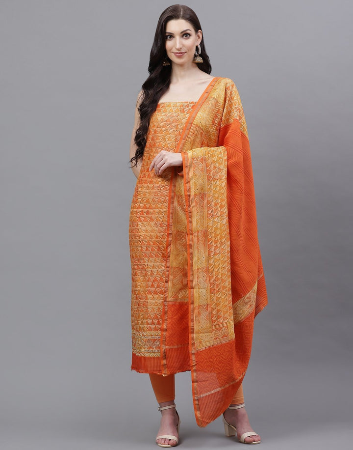 Fine Maheshwari Printed Suit Piece