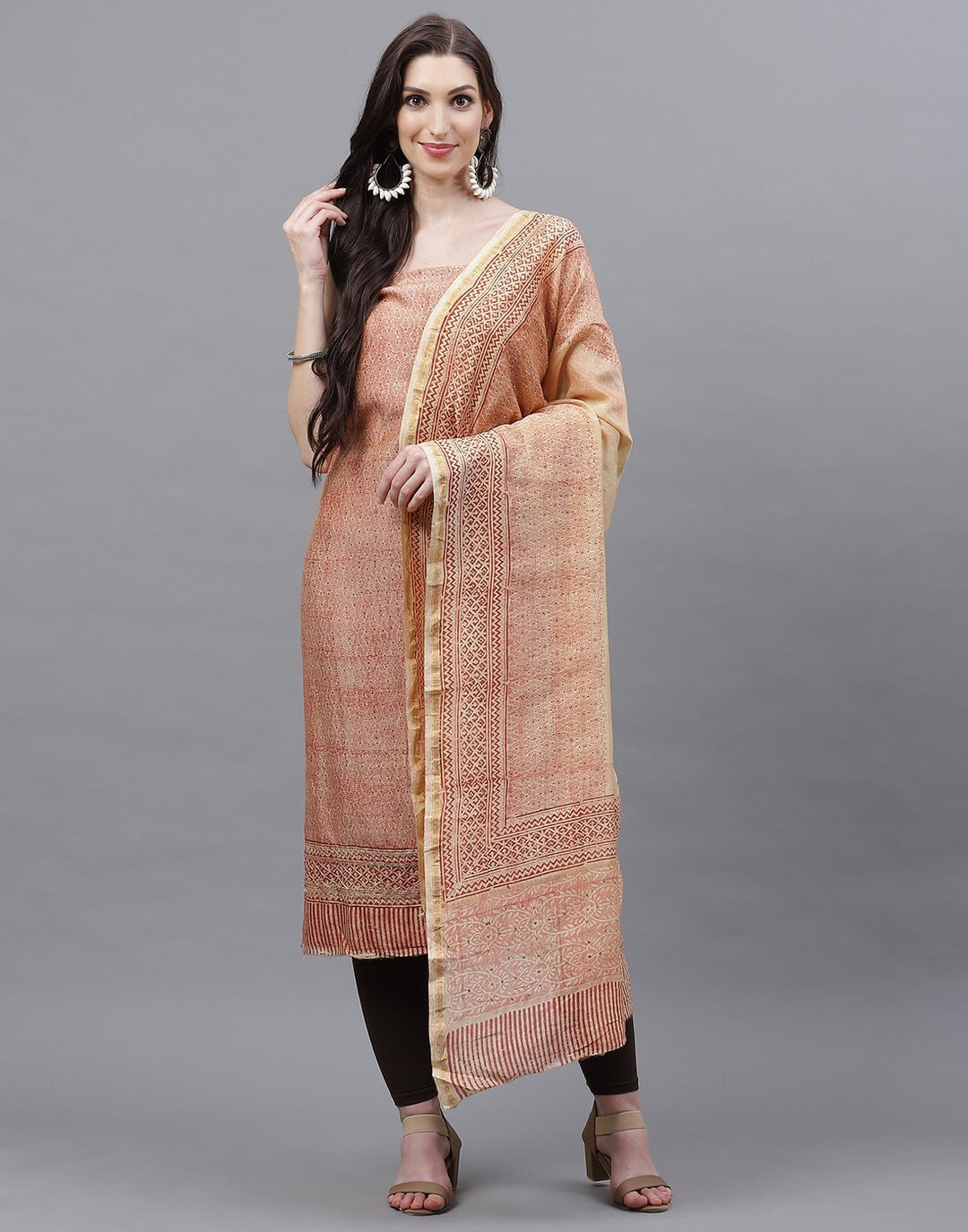 Fine Maheshwari Printed Suit Piece