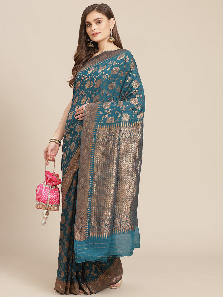 Zari Jaal Crepe Saree