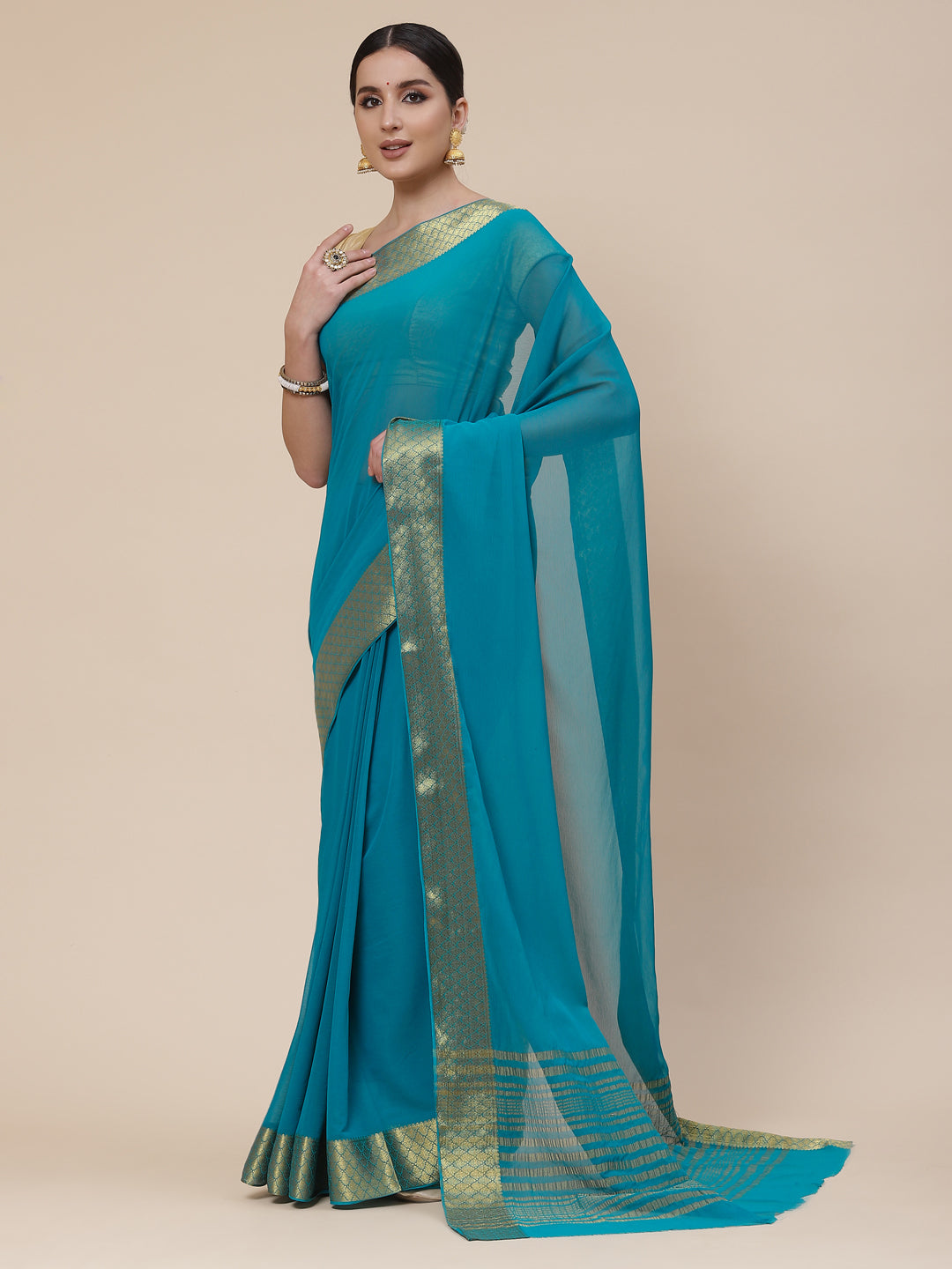 Chiffon Plain Saree