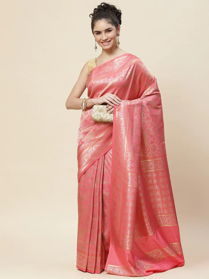 Zari Border Art Handloom Woven Saree