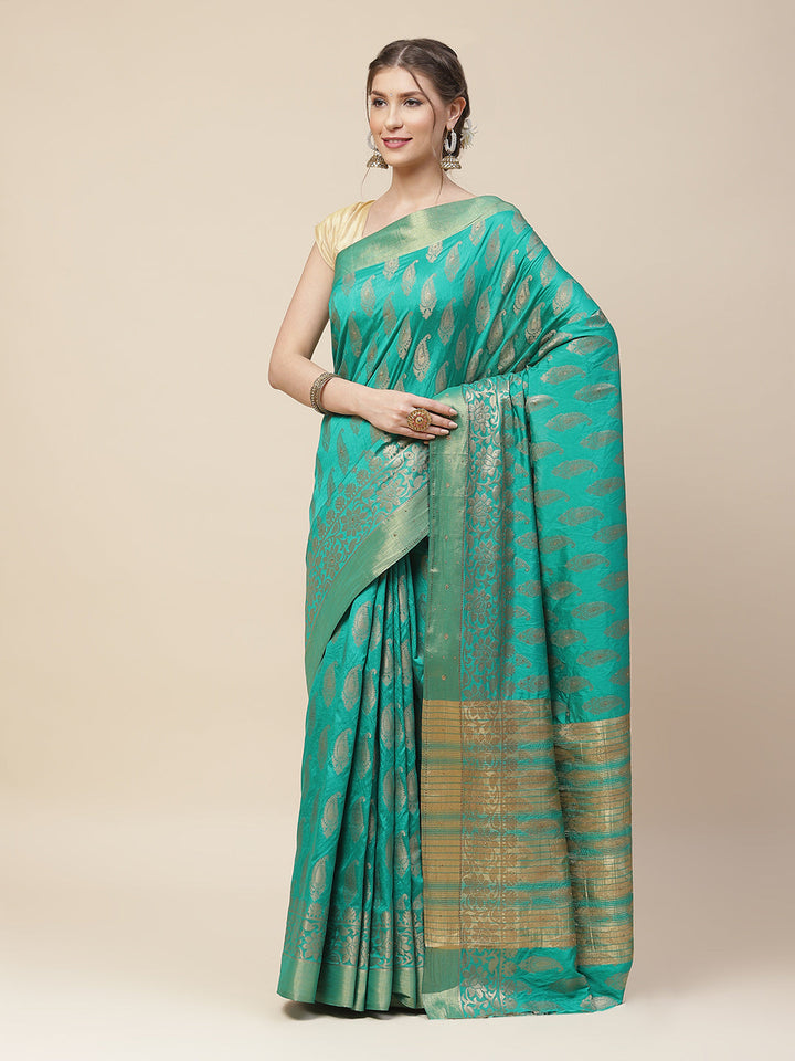 Zari Work Woven Art Handloom Saree
