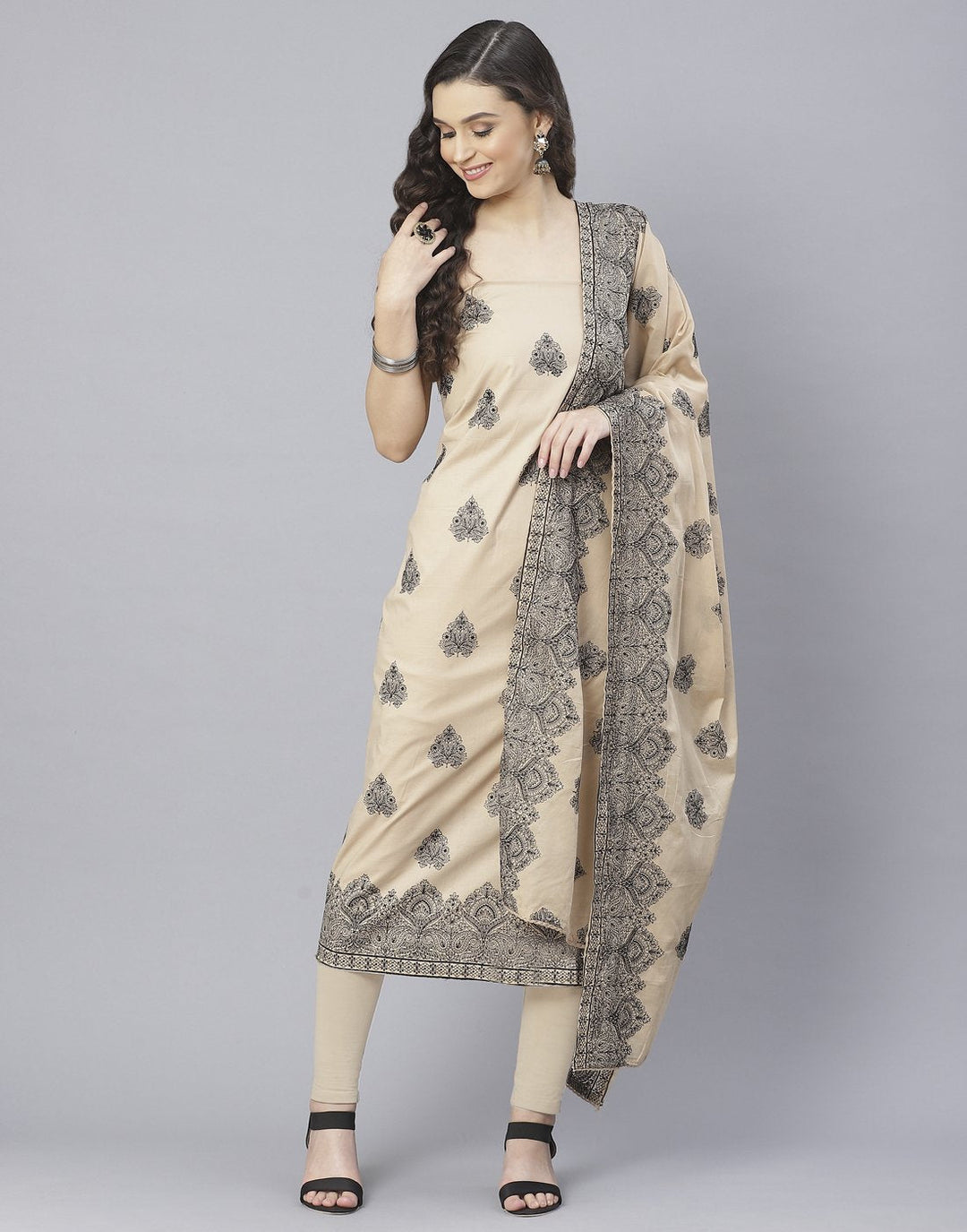 Cotton Embroidered Suit Set