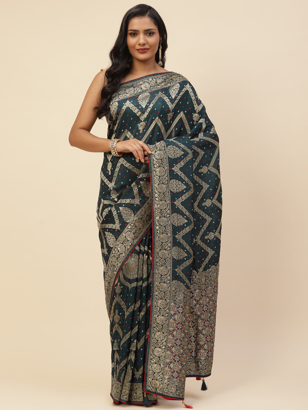 Stone Embroidered Banarasi Saree