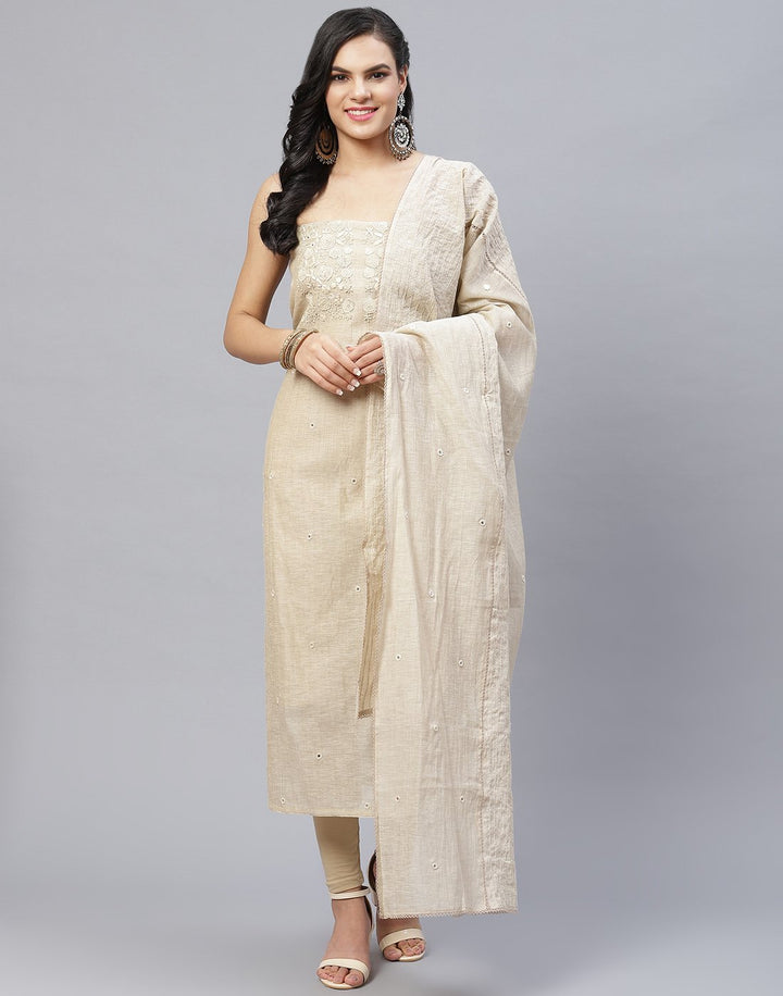 Chanderi Embroidered Suit Piece
