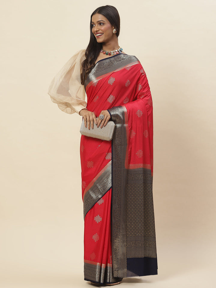 Zari Border Plain Crepe Saree