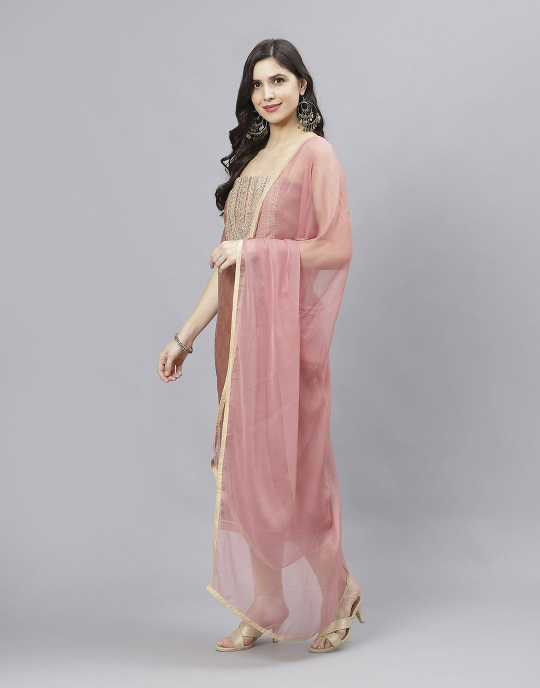 Chanderi Embroidered Suit piece